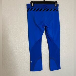 Lululemon Womens Royal Blue Pull On Cropped Leggings Sz 6